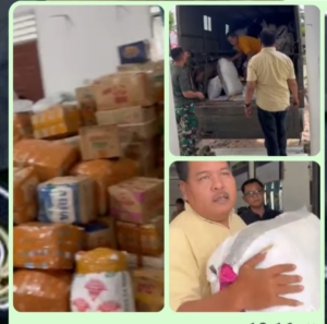 Kades Tanjung harapan bersama masyarakat berangkatkan Bantuan dan Donasi ke tempat masyarakat tertimpah musibah