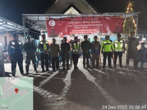 Pastikan Ibadah Natal Aman, Personel Pos Yan 3 Kampung Pajak Patroli Gereja di Kec. Na IX-X