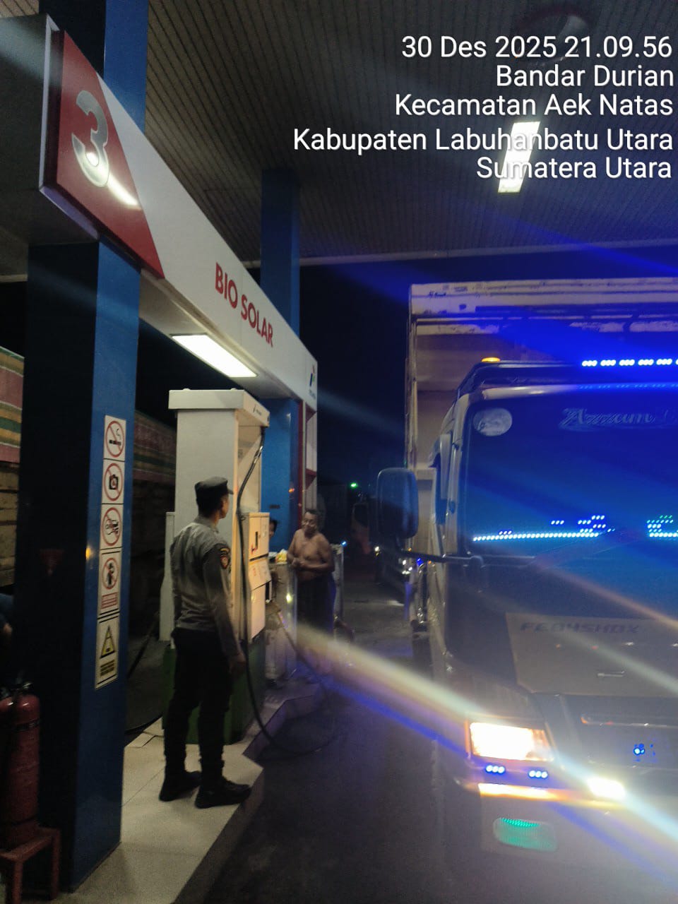 Polsek Aek Natas Laksanakan Patroli dan Pengecekan Stok BBM, Situasi Aman dan Kondusif