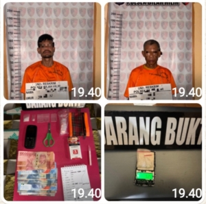 Persempit Peredaran Narkoba, Polsek Bilah Hilir Tangkap Dua Pelaku