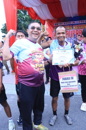 Polres Labuhanbatu Sukseskan Fun Run 2026 Peringati Hari Pers Nasional