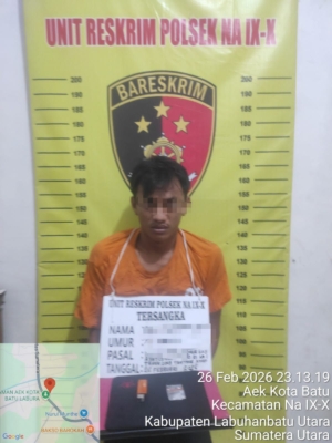 Polsek Na IX-X Polres Labuhanbatu Berhasil Ungkap Kasus Penyalahgunaan Narkotika Jenis Sabu