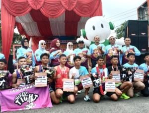 Bupati dan wakil Bupati labuhanbatu Hadiri acara HPN di simpang enam Rantauprapat