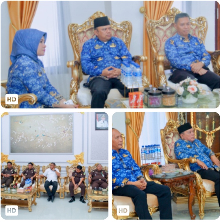 Bupati Labuhanbatu Sambut Kepala Kejaksaan Negeri Labuhanbatu di Rumah Dinas