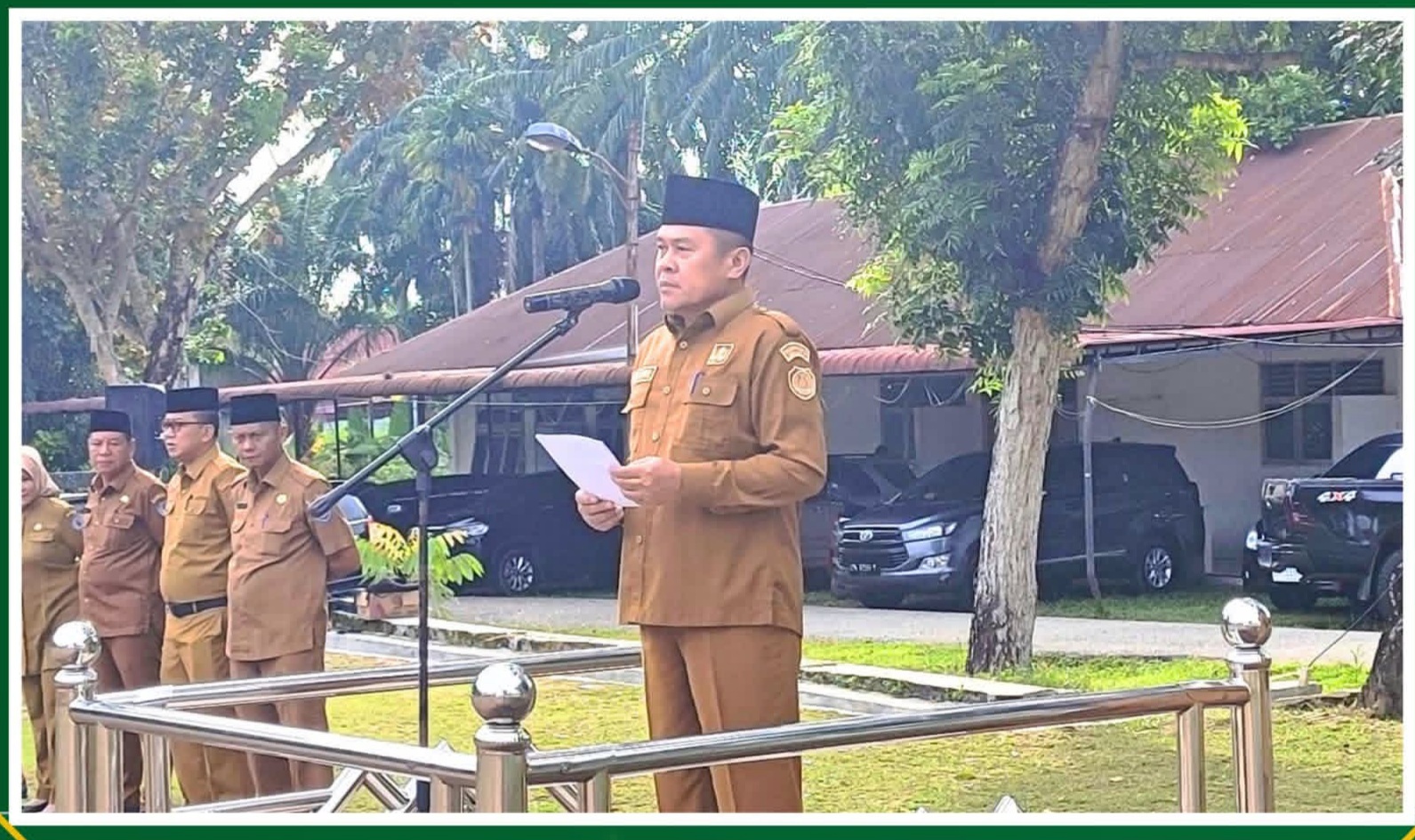 Pemkab Labuhanbatu gelar apel perdana di lapangan Kantor BKPP jalan Gouse Gautama