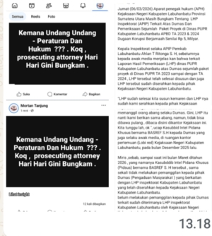 APH kejaksaan Negeri Kabupaten Labuhanbatu Bukam tentang LHP, Inspektorat (APIP)