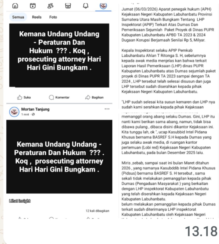 APH kejaksaan Negeri Kabupaten Labuhanbatu Bukam tentang LHP, Inspektorat (APIP)