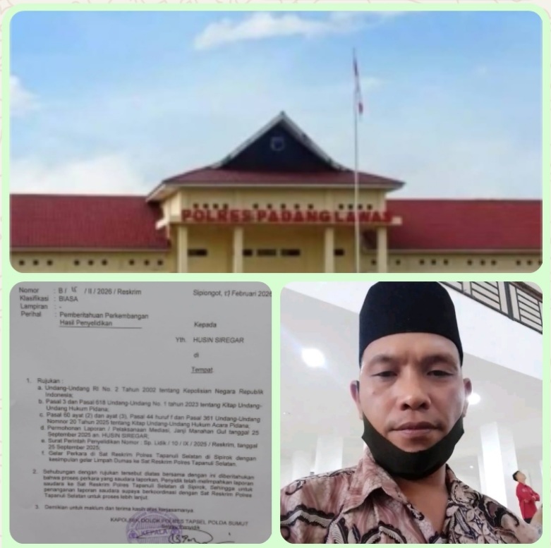 Husin siregar Ucapkan terimakasih pada Polres Tapsel – Paluta ” Salam Presisi”