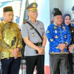Wakil bupati Labuhanbatu Hadiri acara Pisah sambut Waka Polres di Aula Yan Piter Mapolres Labuhanbatu.