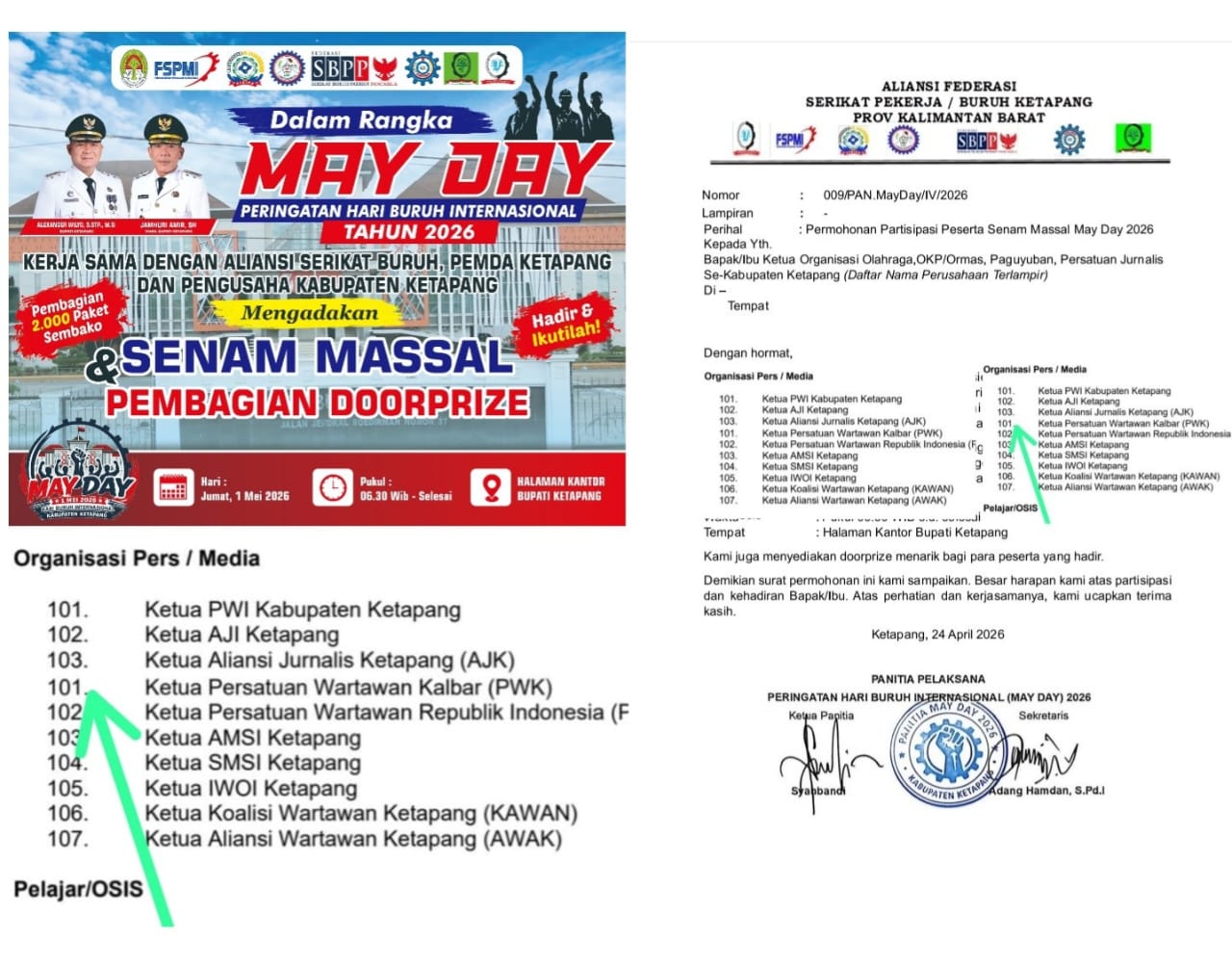 PWK Pertanyakan Profesionalitas Panitia May Day 2026, Desak Klarifikasi Terbuka!