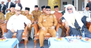 Bupati dan wakil Bupati Labuhanbatu Hadiri Halal Bilhalal di Mesjid Raya Ujung Bandar