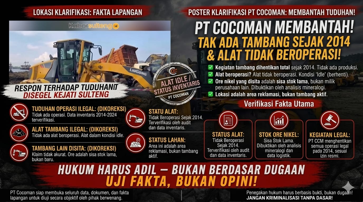 PT COCOMAN GEMPUR BALIK TUDUHAN TAMBANG ILEGAL: “TAK ADA AKTIVITAS SEJAK 2014 — JANGAN BANGUN PERKARA DARI NARASI, BUKAN FAKTA”