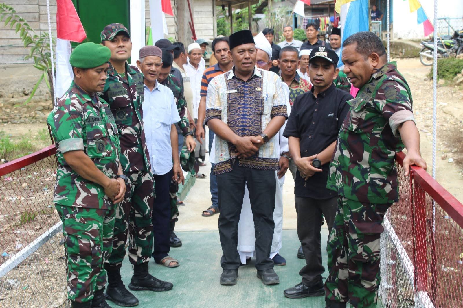 Camat Bilah Barat ucapkan terimakasih pada Irdam I/BB dan Dandim 0209/ LB kunjungi.Desa Tanjung Medan