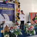 Camat Bilah Barat ucapkan terimakasih kepada Dewan Guru di acara pelepasan Murid Paud Anwar Galata.