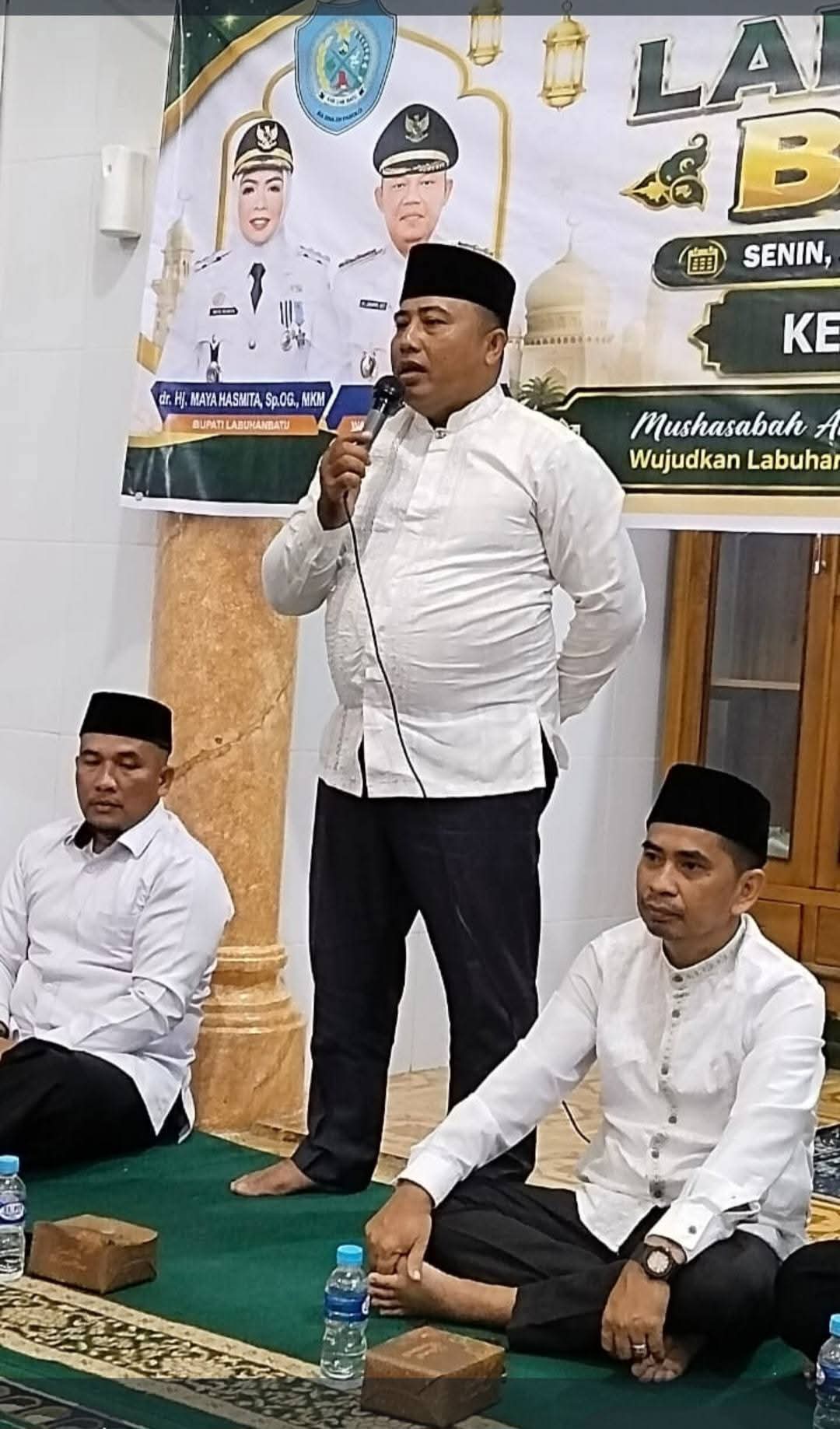 Camat Bilah Barat didampingi Kepala Desa Janji Hadiri Acara Tahun Baru Islam di Mesjid Al Azis Desa Janji