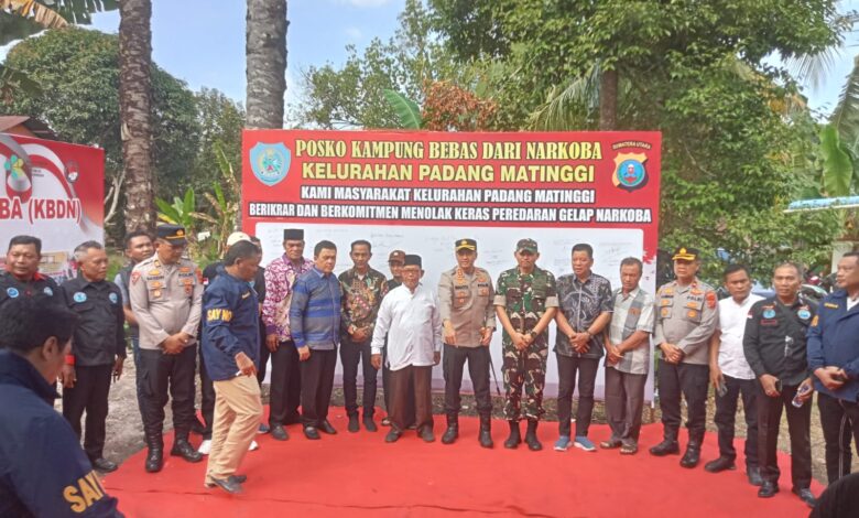 Pemkab ,Polres dan Kodim 0209/LB menyatakan Komitmen Berantas Narkoba di si Wilayah Kabupaten Labuhanbatu
