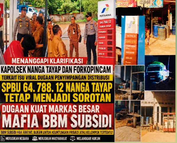 Dugaan Penyimpangan Distribusi BBM Subsidi di Nanga Tayap Jadi Sorotan, Publik Desak Penegakan Hukum Transparan